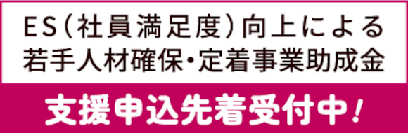 ES（社員満足度）向上による若手人材確保・定着事業助成金